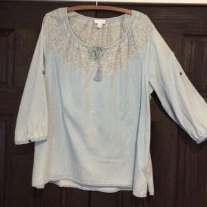 JJill Chambray Tunic
